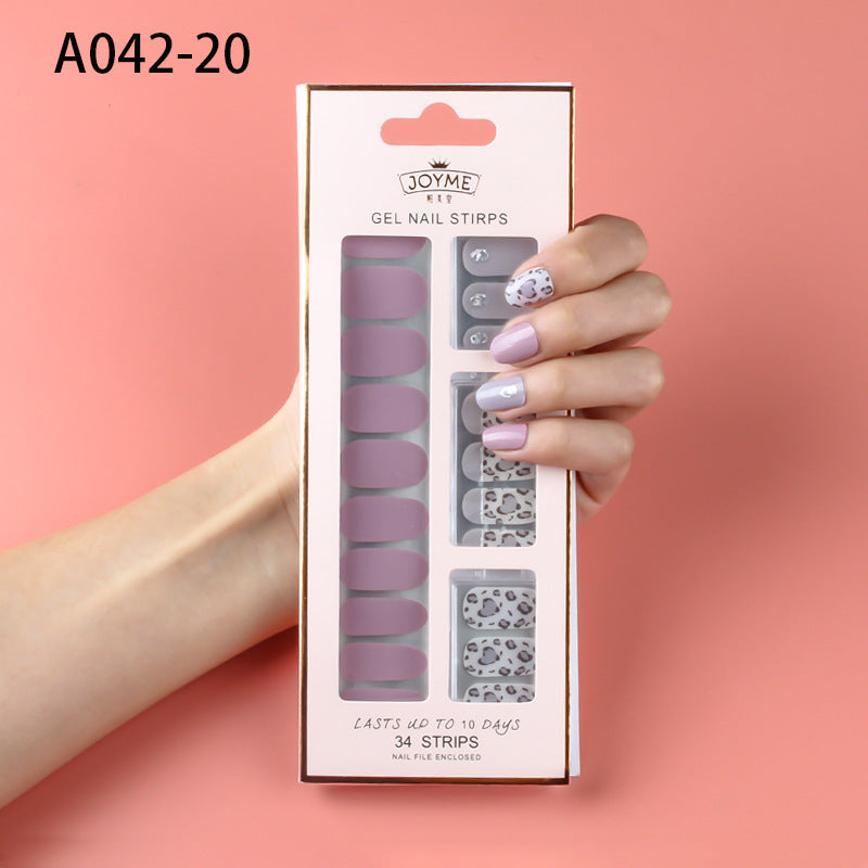 Waterproof Nail Stickers Set - Assorted Designs for Nail Art & Decoration