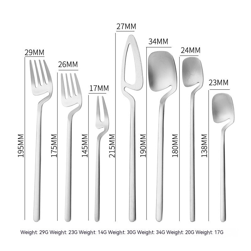 304 Stainless Steel Dinnerware Set - Forks Spoons Knives Kitchen Utensils