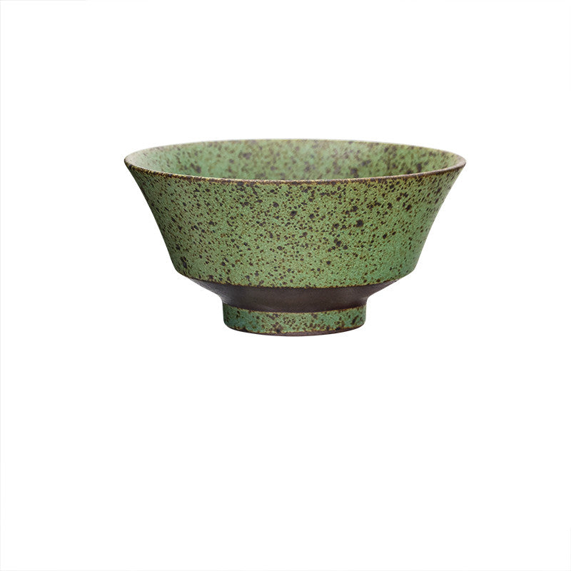Coarse Ceramic Soup Bowl - Vintage Round Kitchenware, Small 5 Inch