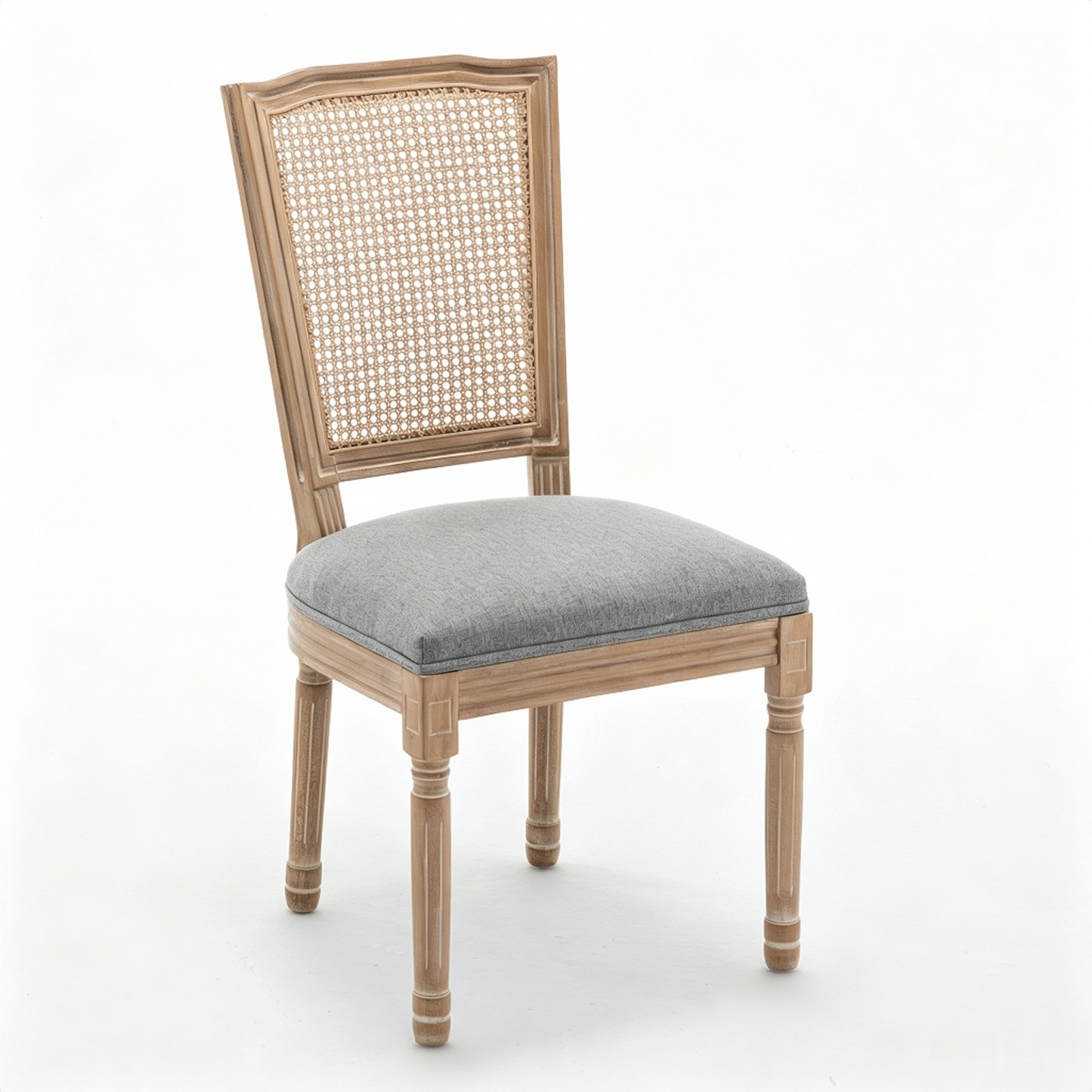 Farmhouse Solid Wood Dining Chairs with Cushioned Seat - Set of 2