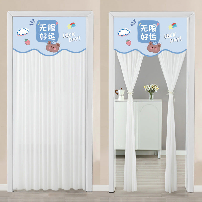 Blackout Curtain with Double-Layer Magic Tape for Home & Bedroom