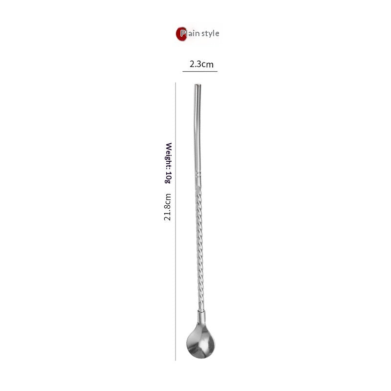 Stainless Steel Straw Spoon Set for Kitchen & Home Storage