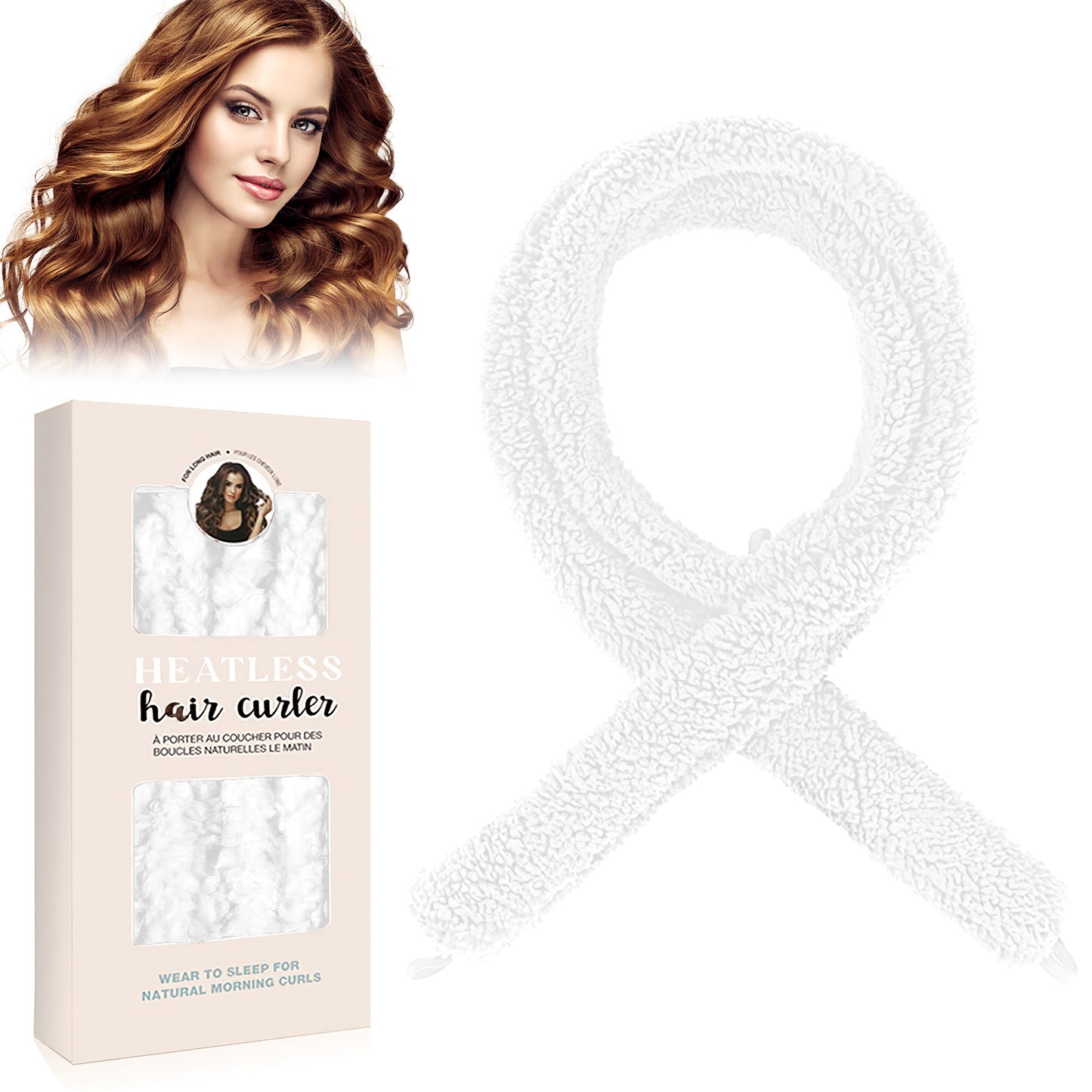 Satin Heatless Hair Curler Set - Overnight Frizz-Free Curling Rod