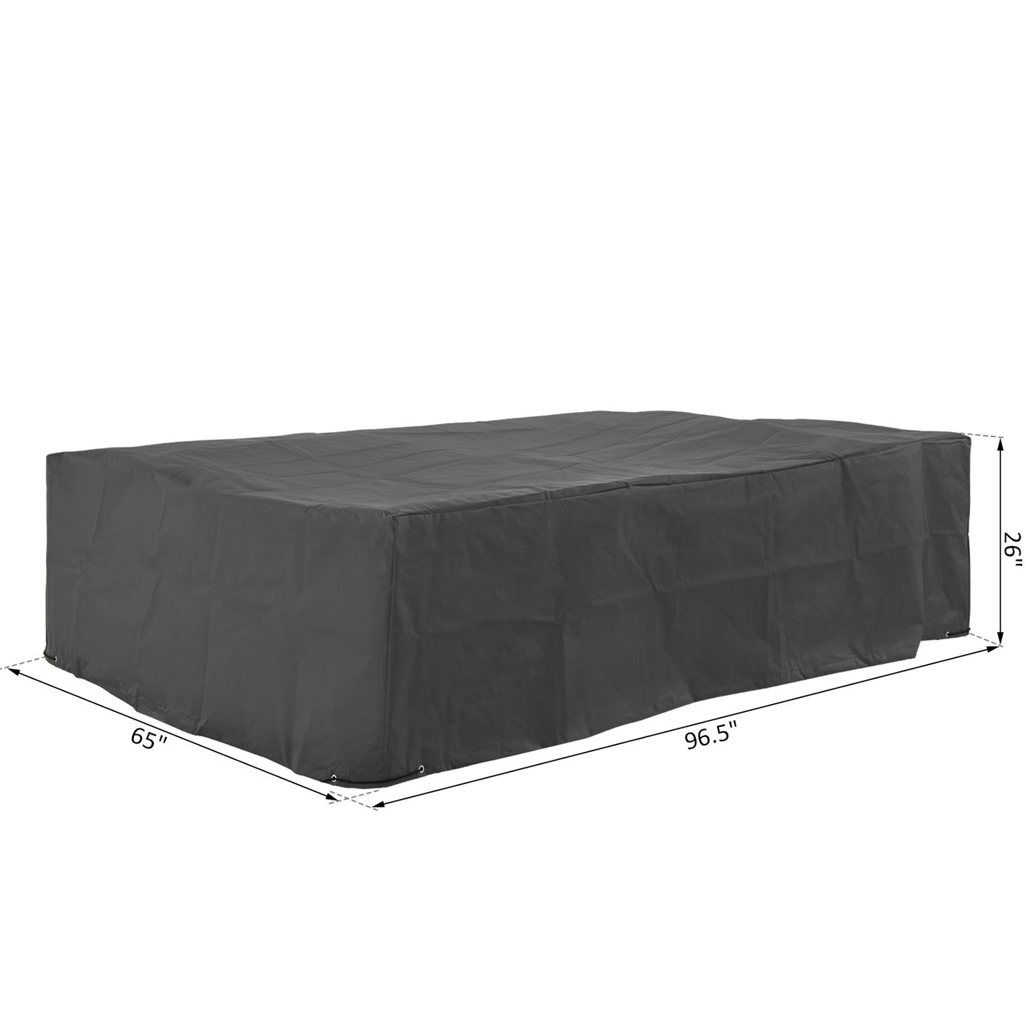Weatherproof Outdoor Sectional Patio Furniture Cover - Gray