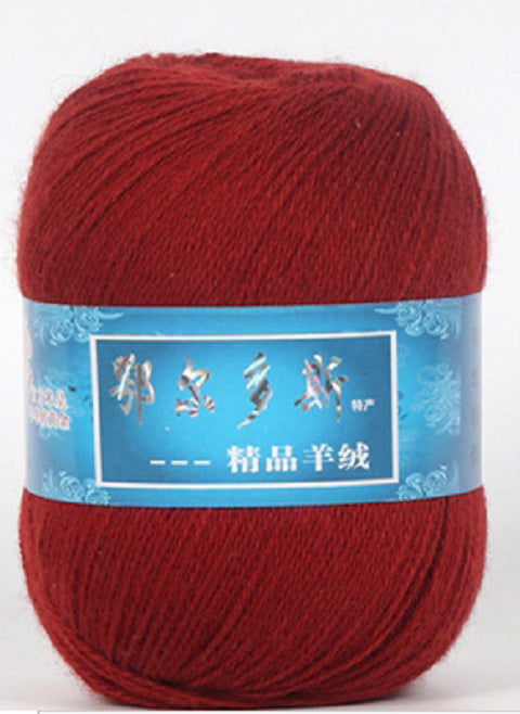 Hand-Knitted Cashmere Yarn for Knitting & Crocheting - Medium Coarse Pure Wool Thread