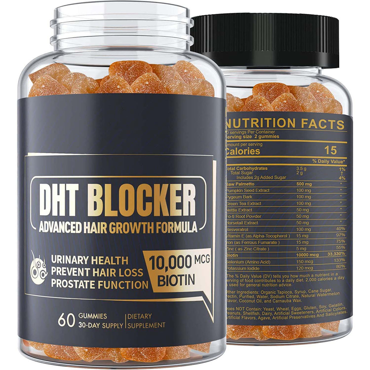 DHT Blocking Agent Soft Candy Hair Gummies 60 Capsules
