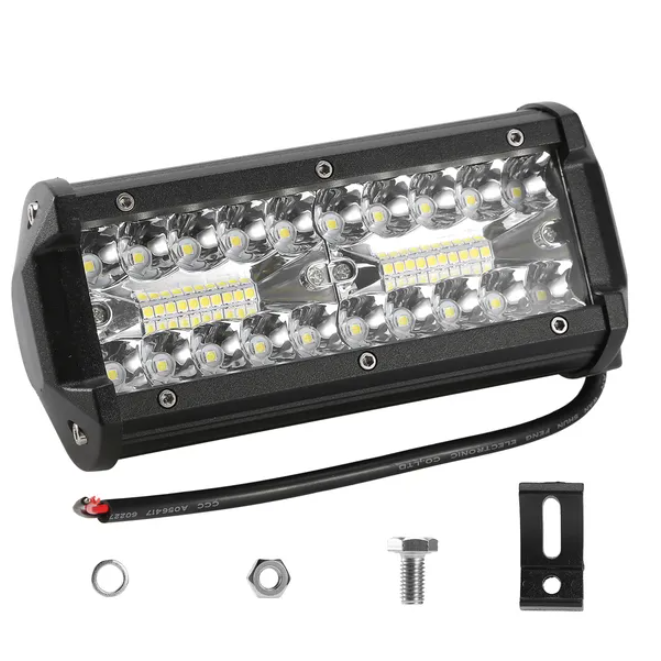 7-Inch LED Work Light Bar 120W 12000LM Floodlight for Outdoor Use