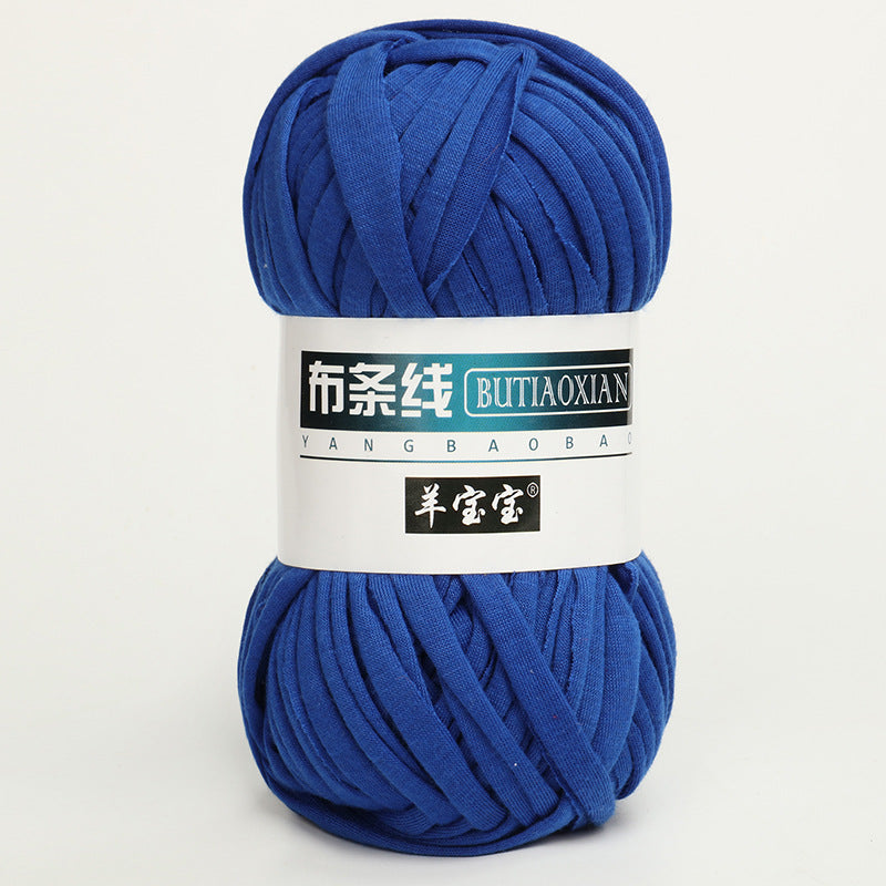 DIY Wool Woven Bag Material Kit - Coarse Wool Ball & Cloth Strips, Multiple Colors