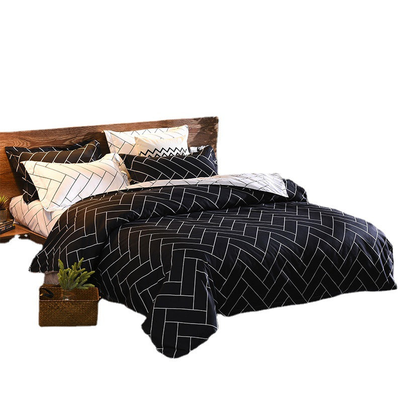 Three-Piece Bedding Set with Quilt Cover and Pillowcases - Multiple Sizes & Patterns
