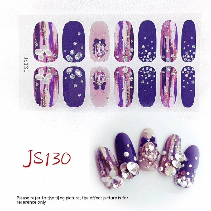 3D Crystal Nail Art Sticker Set - Crystal Glass Nail Film for Manicure