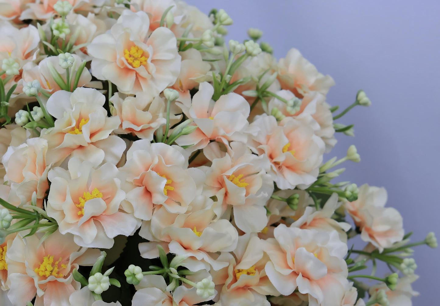 24-Inch Faux Flower Artificial Snow Lotus Plant - Peach Pink