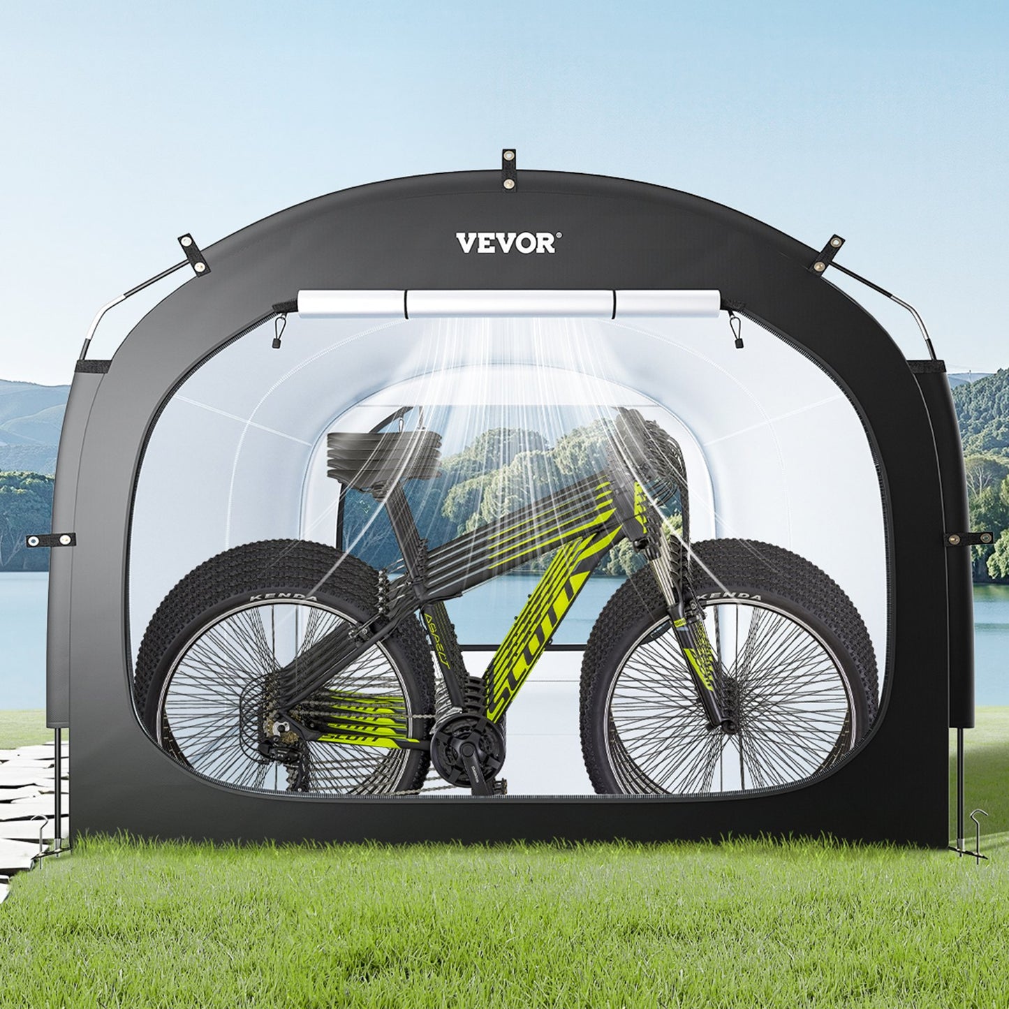 Outdoor Waterproof Bike Storage Tent for 5 Bicycles - Spacious & Portable