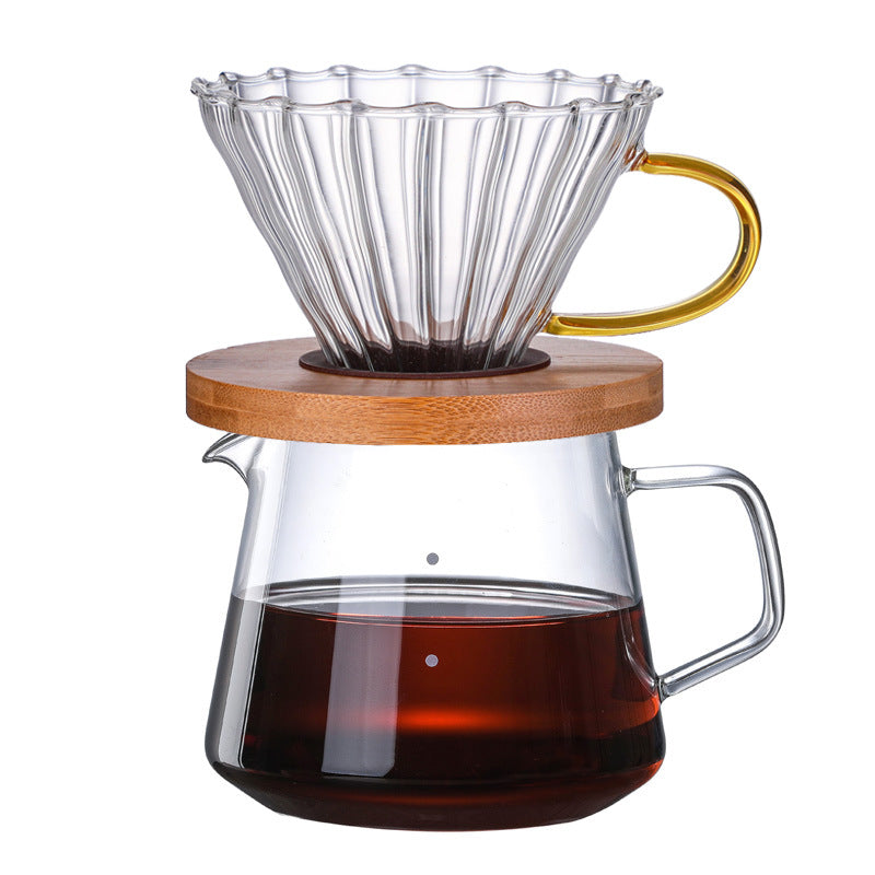 Heat-Resistant Glass Coffee Maker Cup Set with Variants of 400ml and 600ml