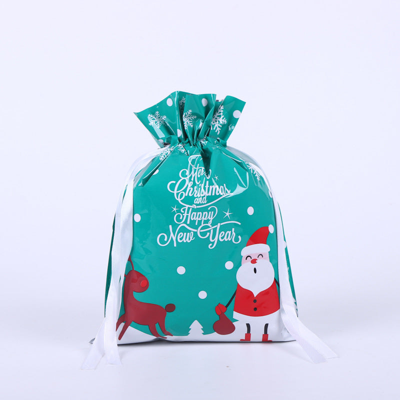 Festive Aluminum Foil Gift Bags for Christmas & New Year Party Packaging
