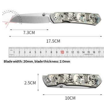 Multi-functional Folding Survival Knife with Titanium Alloy Blade - High Hardness, Portable, Outdoor Use