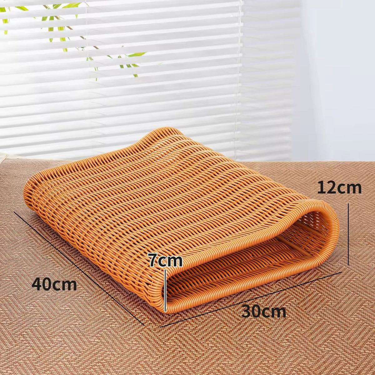 Rattan-Style Summer Cooling Cervical Pillow Support Cushion - Handwoven