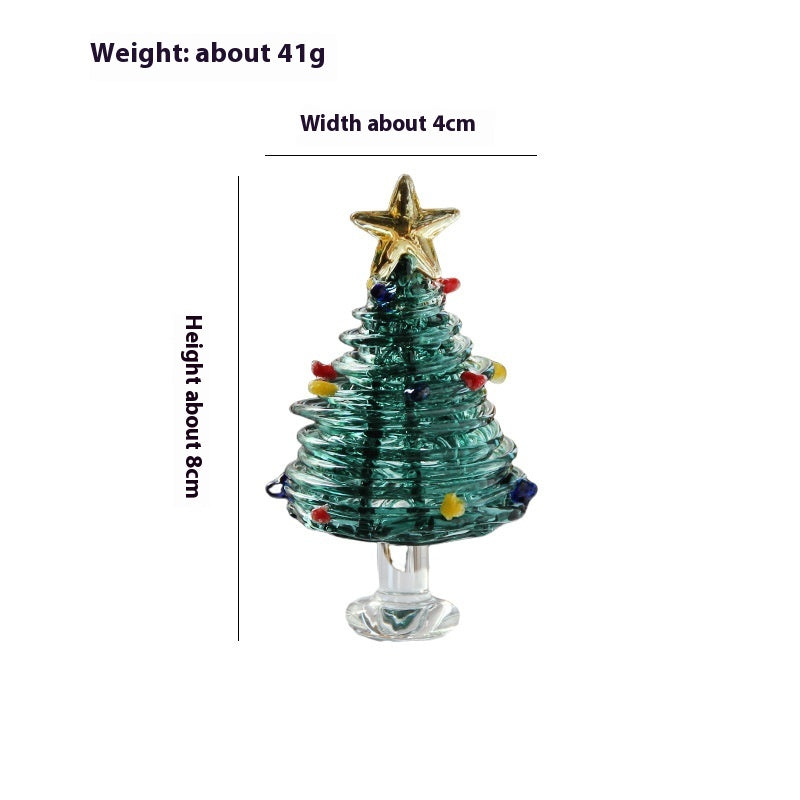 Christmas Winding Wire Glass Craft Decoration with Light - Handmade Festive Ornament