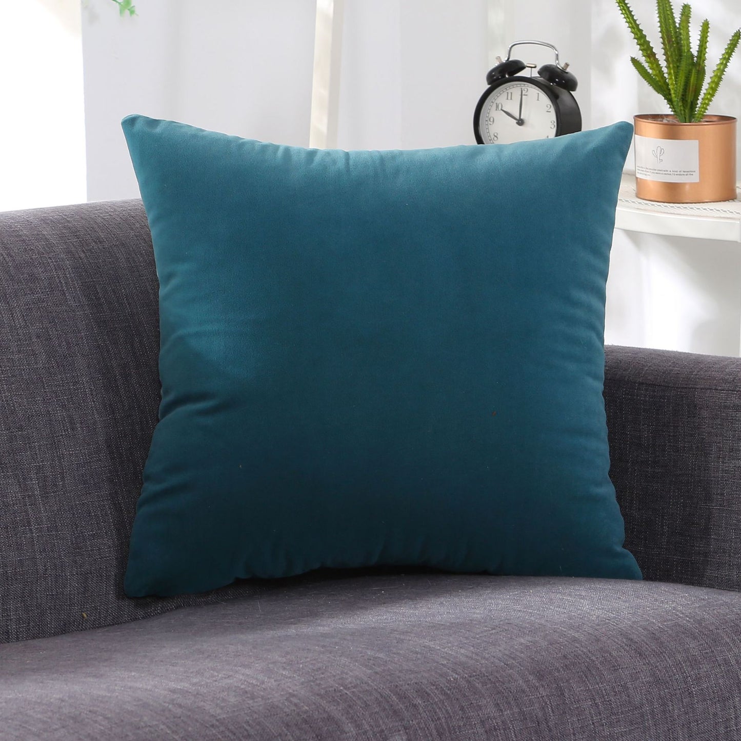 Large Lumbar Cushion Cover for Sofa Bed Office Chair - Frosted Velvet