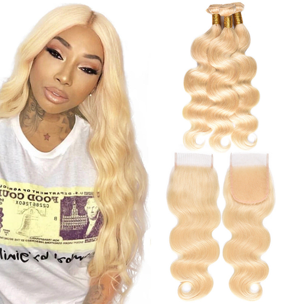 Long Human Hair Wig with Multiple Lengths - Real Person Hair Weft