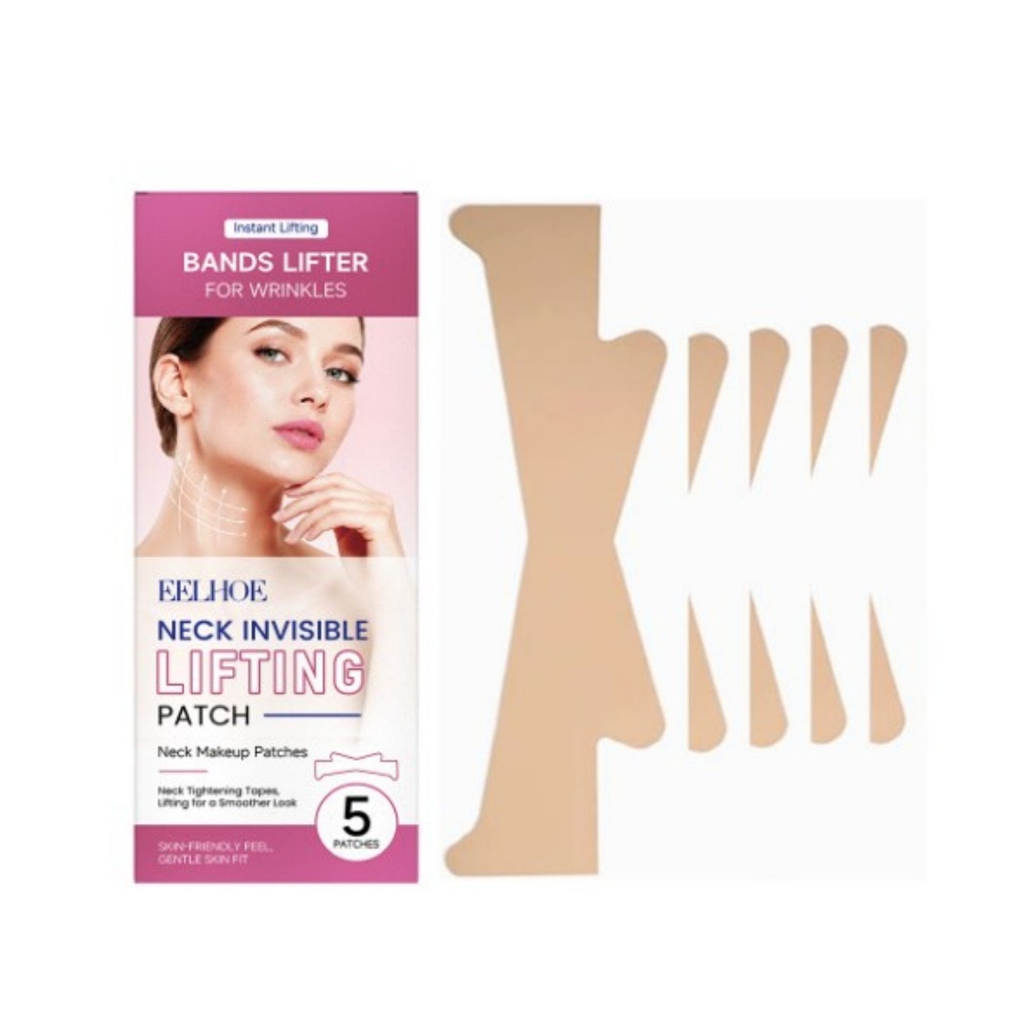 Invisible Neck Lifting Patch Set - 5 Skin Care Patches for Facial Support