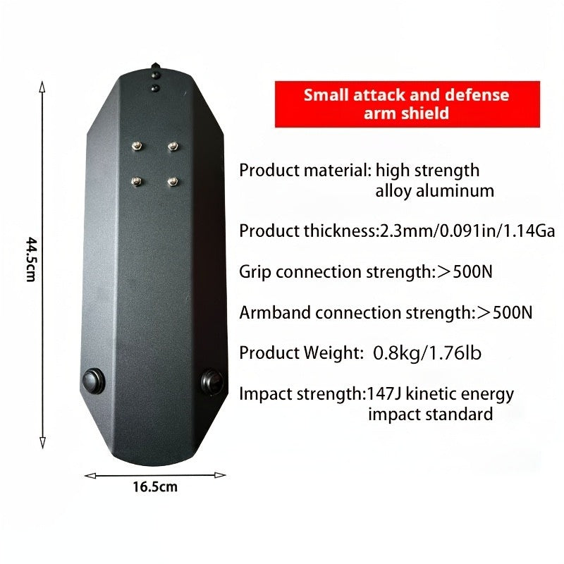 17.5-Inch Tactical Aluminum Alloy Arm Shield - Black