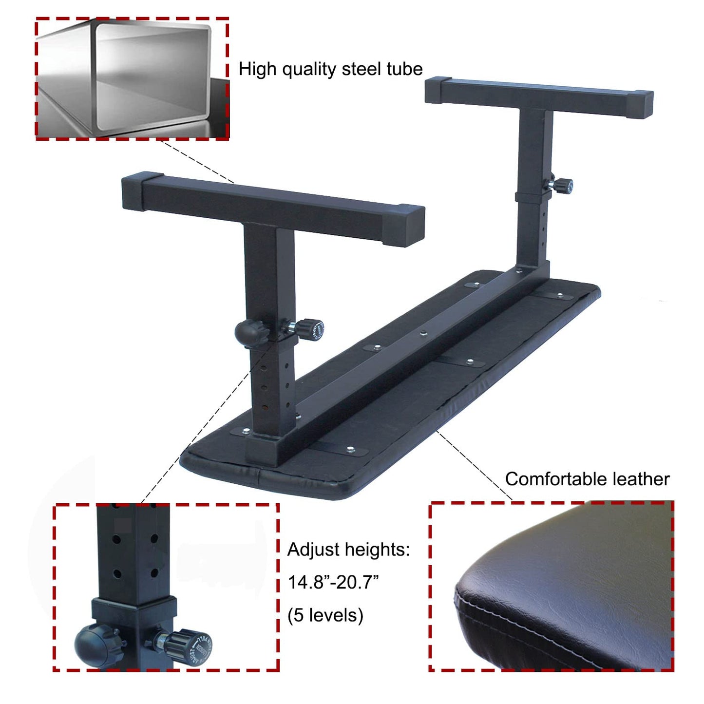 Flat Weight Bench for Home Fitness - Adjustable Black Design