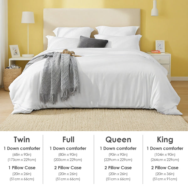 White & Pink Oversized Duvet Cover Set - 3-Piece Bedding Set