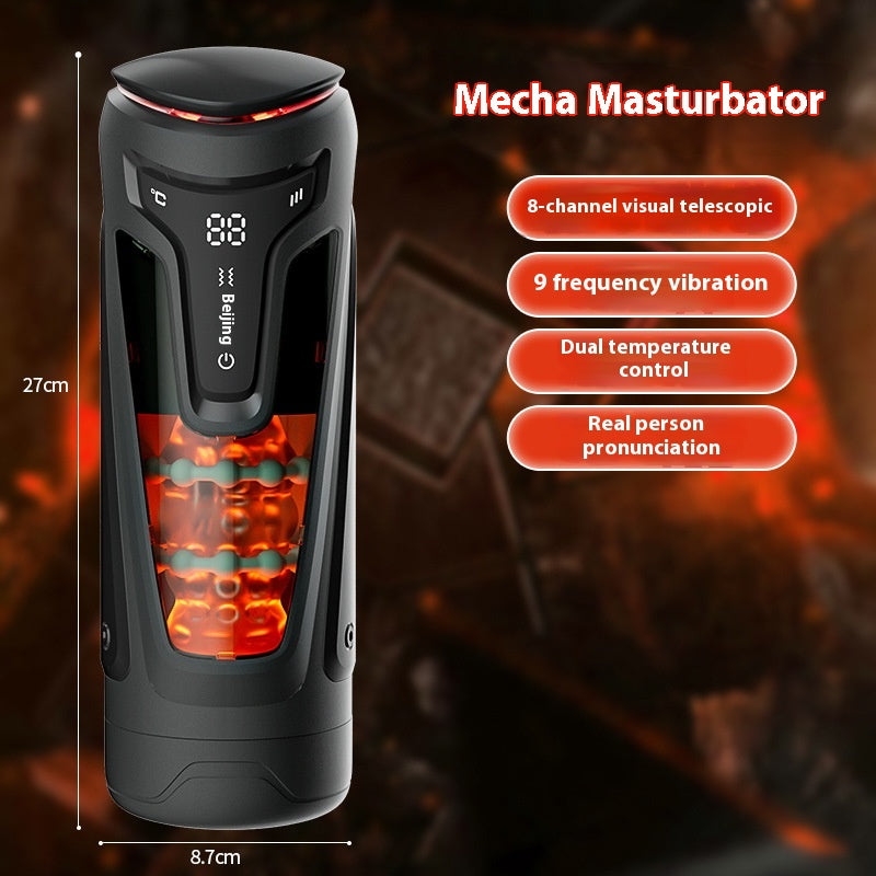 Automatic Retractable Heating Toy with Digital Display - Black