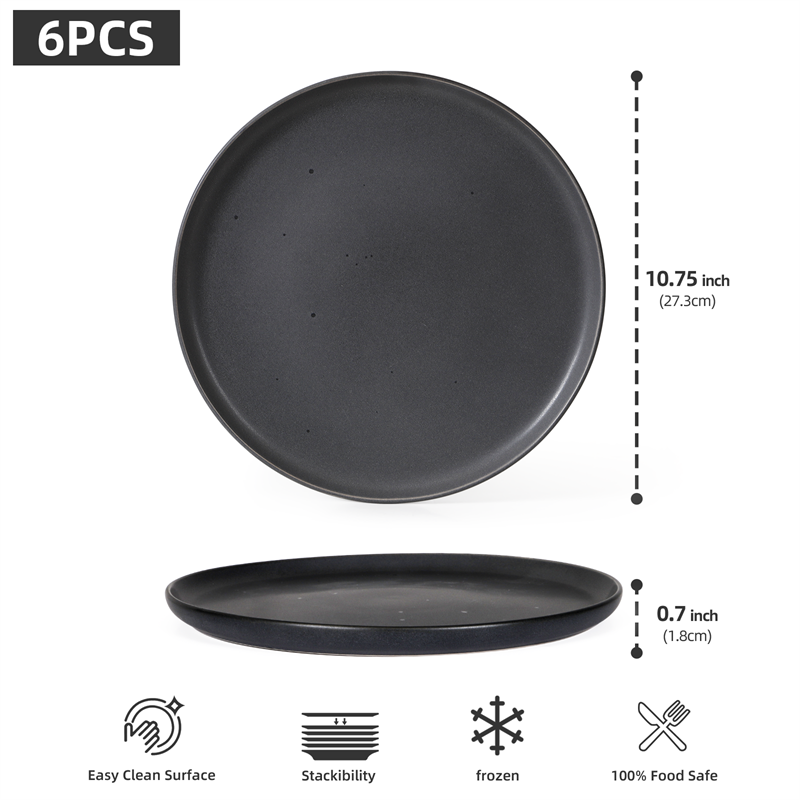 Creative Western Food Plate Set - 6-Piece Cereal, Salad, Pasta & Soup