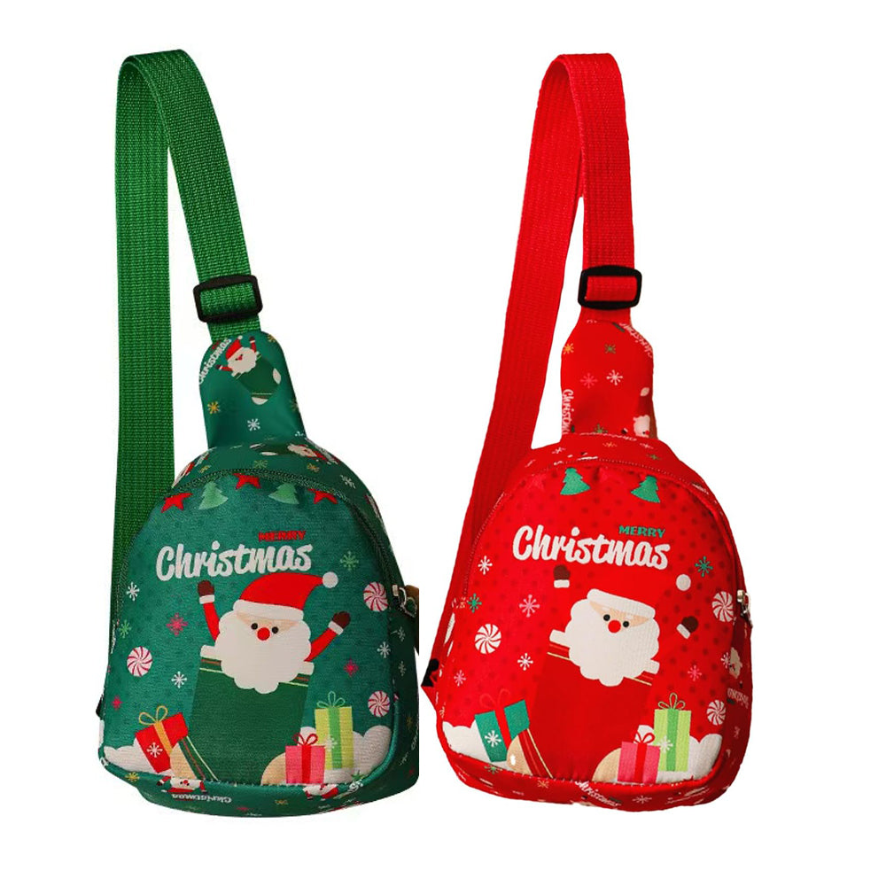 Christmas Sling Backpack Purse - Festive Gift Bag for Holidays