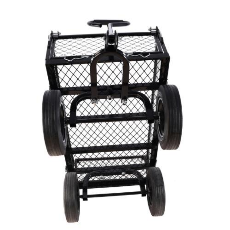 Garden Trolley Cart with Solid Wheels Multi-Functional Tool Cart for Yard and Farm Use