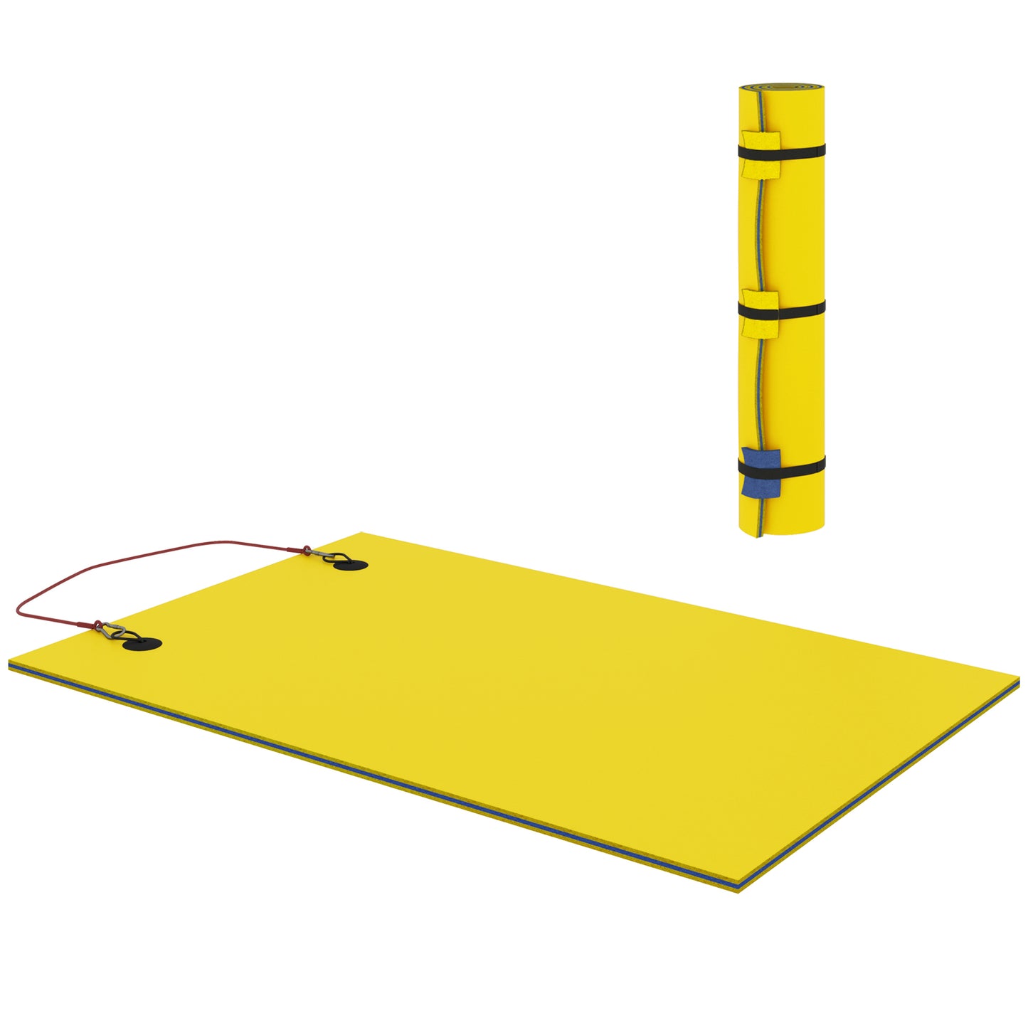 Floating Water Pad for 2 Adults - Yellow Lily Pad Mat