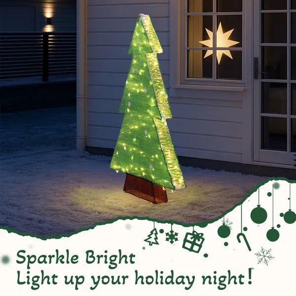 4FT Pre-Lit Christmas Tree with 110 Warm White LED Lights