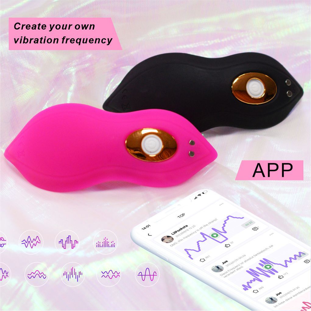 Wireless App Remote Control for Women Multi-Frequency Self-Control Black or Rose Red