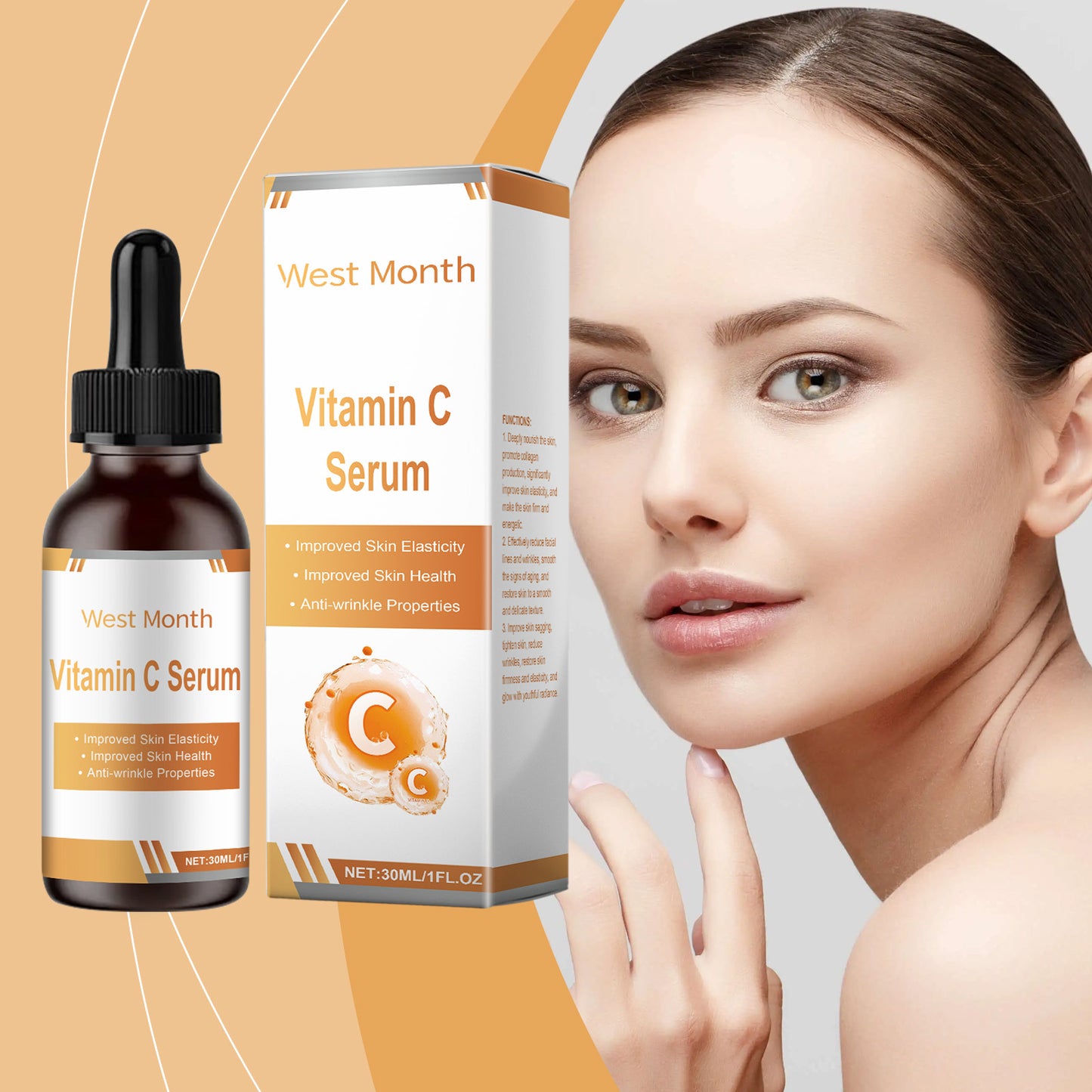Anti-Aging Facial Serum with Vitamin E & Centella Asiatica - 30ml