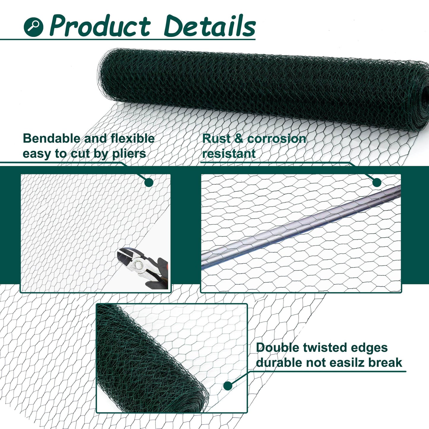 Heavy Zinc Coated Livestock & Animal Fencing for Yard Protection - Multiple Colors