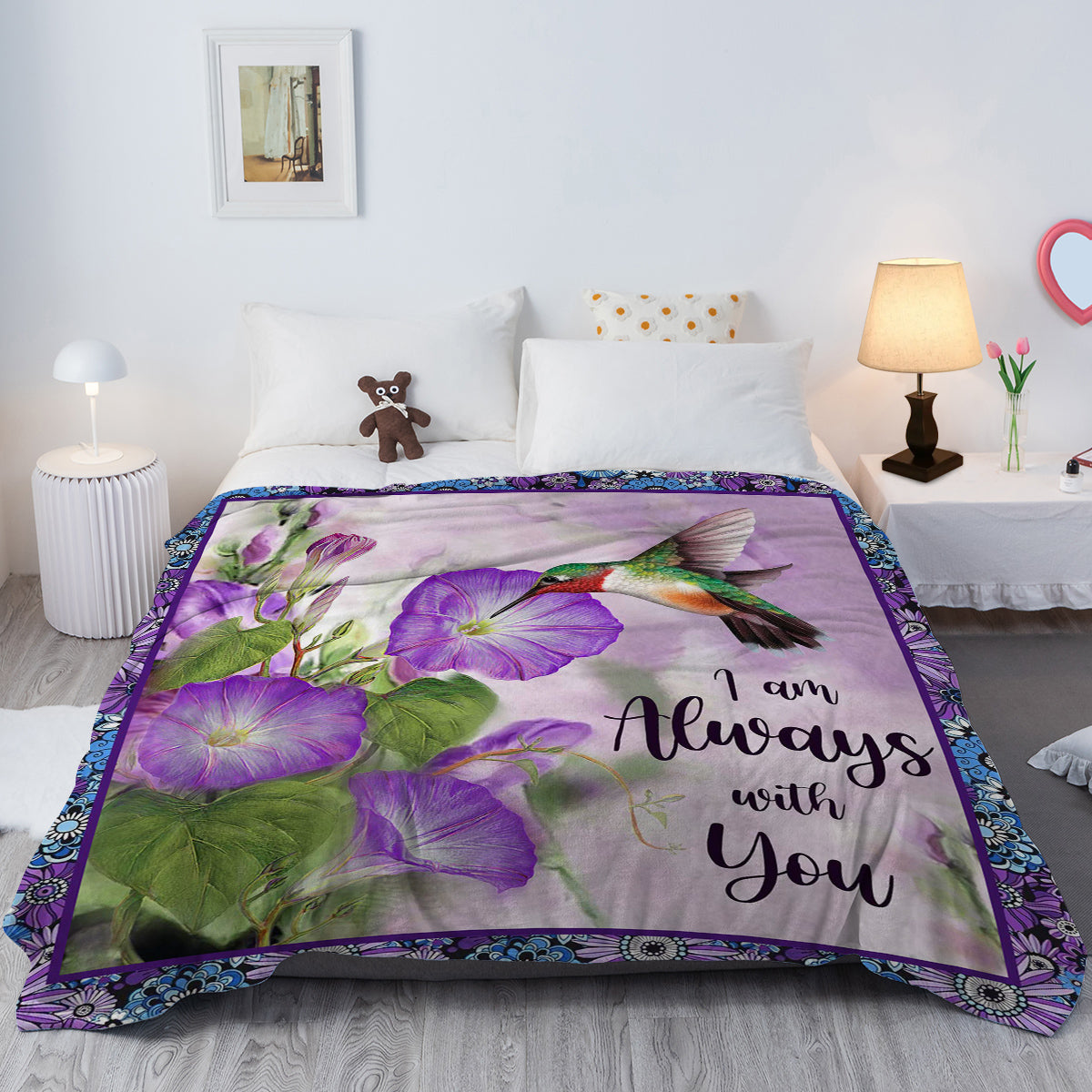 Purple Flannel Blanket - Multi-Size Home Throw for Bed, Sofa & Camping