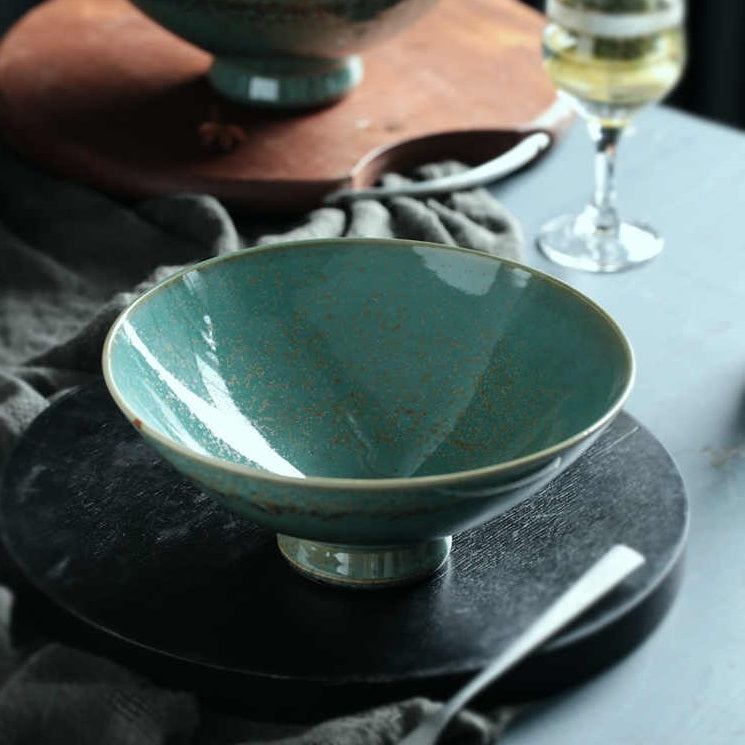 Ceramic Soup Bowl - Creative Retro Dinnerware for Kitchen & Dining