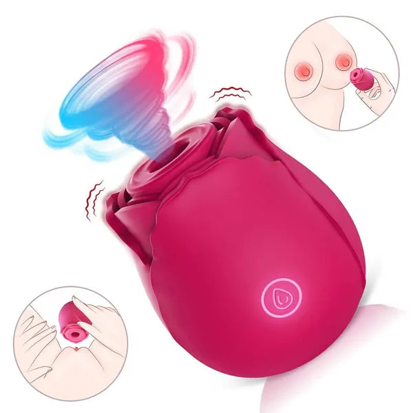 Rose Clitoral Sucking Vibrator - 10-Speed Rechargeable Personal Massager