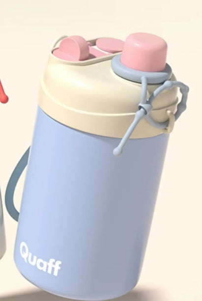 Insulated Stainless Steel Mug with Straw - Keeps Drinks Hot or Cold