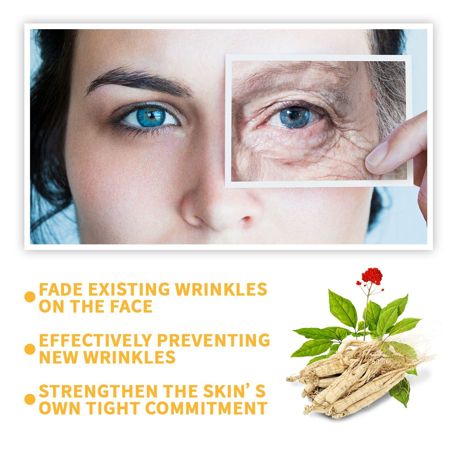 Ginseng Face Serum for Anti-Aging, Firming & Deep Moisturizing