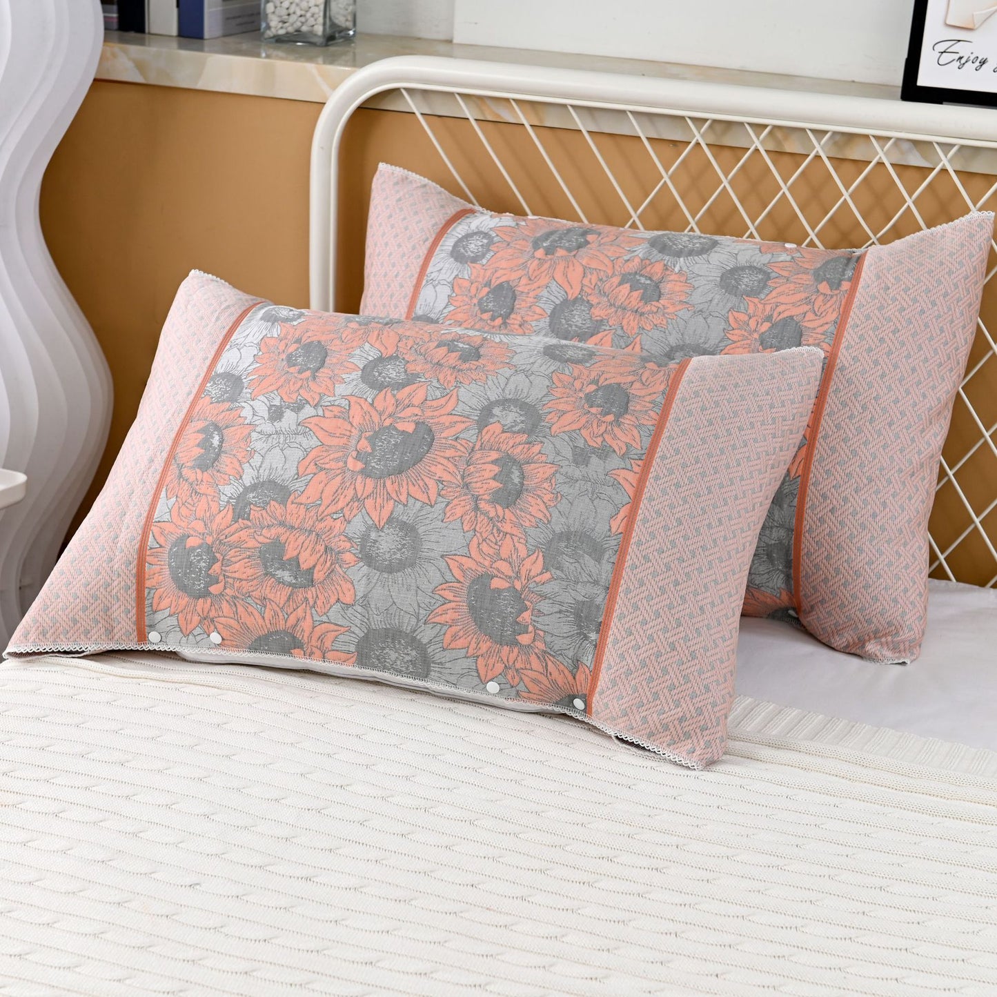 Thickened Pilling-Resistant Cotton Pillow Cover - 50x108cm Modern Minimalist Bedding