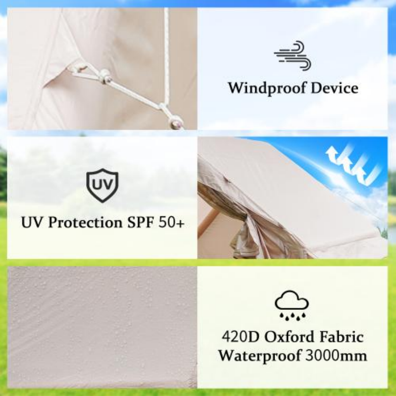 Inflatable Camping Tent for 4-6 People - Waterproof & Easy Setup