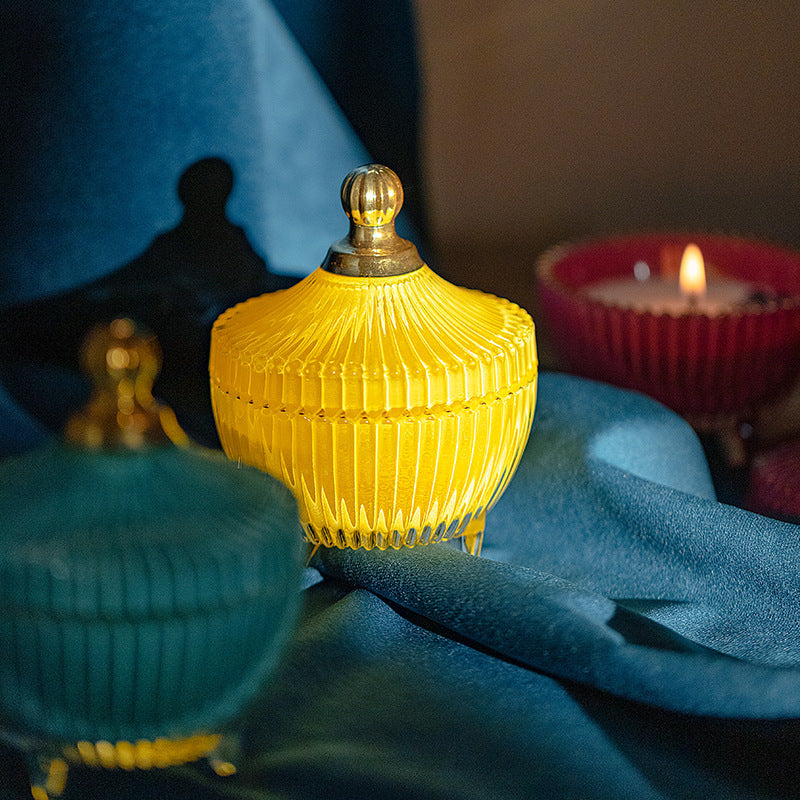 Crystal Paraffin Candle - Aromatic Home Fragrance, Multiple Colors