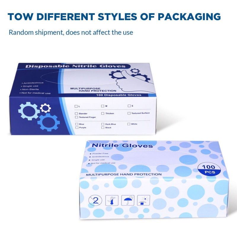 Nitrile Disposable Exam Gloves - Latex-Free, Medium, 100 Pcs