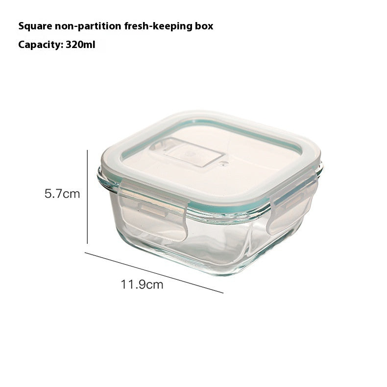 Glass Lunch Box Food Grade Sealed Container for Microwave Oven