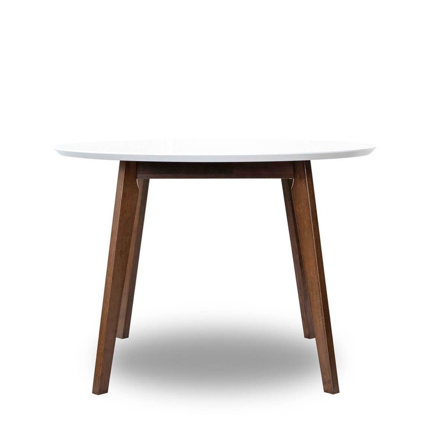 Alina Contemporary Dining Table With Smooth White Finish And Solid