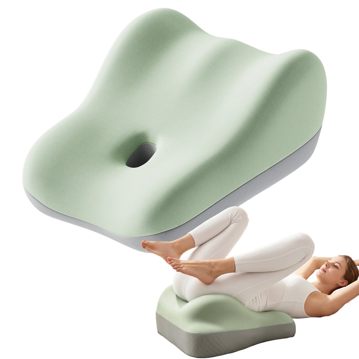 Ergonomic Memory Foam Sex Pillow for Couples - Green