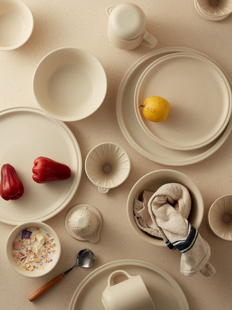 Modern Ceramic Tableware Set - Kitchen Dinnerware with Big & Small Bowls
