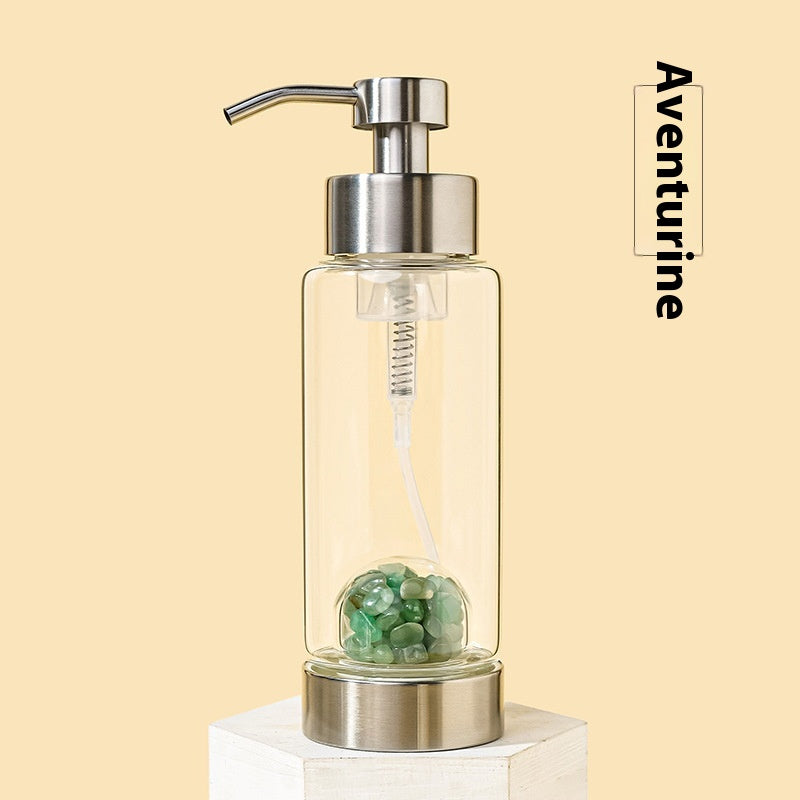 Natural Crystal Gravel Glass Bottle for Home & Garden Storage